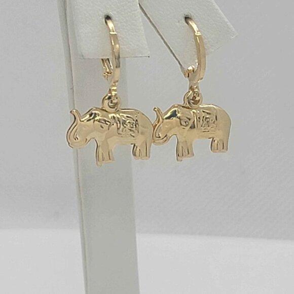 Brand New Brazilian 18k Gold Filled Elephants Earrings - Picture 3 of 5